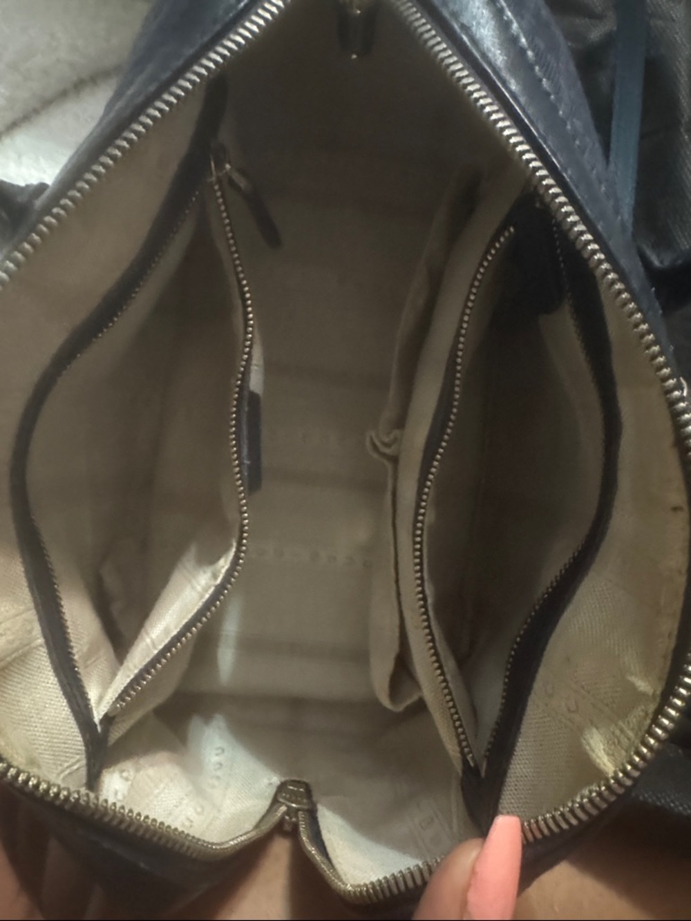 Authentic Gucci Bright Diamanté leather Boston bag in Navy Blue - Picture 14 of 14